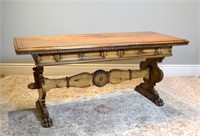 Antique walnut refrectory table