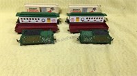 Lot of 8 Christmas railroad cars measuring from 6