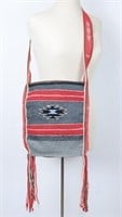 Native American Red & Grey Woven Bag