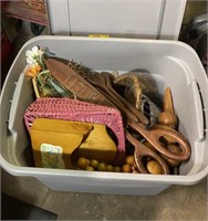 Tote of Baskets Wood Fruit & More