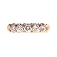 A Lady's Diamond Band in 14K Gold