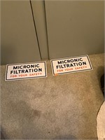 2 Porcelain Golf Pump Signs