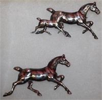 Pair Sterling of Horse pins, 2” 11.27grams total