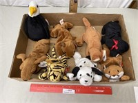 Lot of 8 Beanie Baby Stuffed Animal Toys