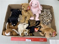 Lot of 8 Beanie Baby Stuffed Animal Toys