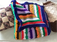 Afghans, quilted pillow