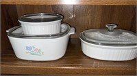 Set of baking dishes with lids  shelf not