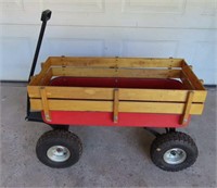 Rubber Tire Wagon w/Wooden Sides