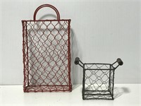 Two wire decor baskets