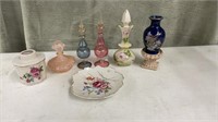 Lot of Vintage Vanity Items, Delicate Glass