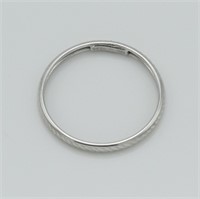 14k White Gold Etched Ring