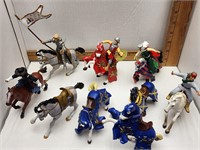 Large Lot of Action Figures With Horses