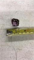 Mexican Sterling Silver Amethyst Ring
Size 6 or