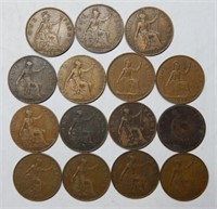 (15) Great Britain Large Cent Mixed Dates