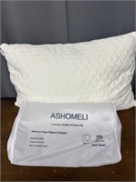 Ashomeli memory foam pillows 2pk