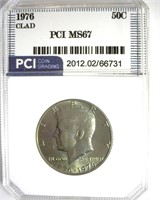 1976 Clad Kennedy MS67 LISTS $1750