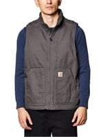 Large,Carhartt Men's Sherpa Lined Mock-Neck Vest,