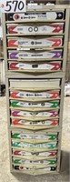 3 Stackable Bolt Bins Covered Drawers 12x12x10