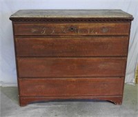 Early Scandinavian chest of drawers, dated 1872