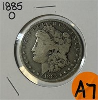 S - 1885-O MORGAN SILVER DOLLAR (A7)