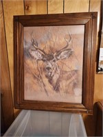 Deer family (buck is appr 12" w)& picture 20" x40"