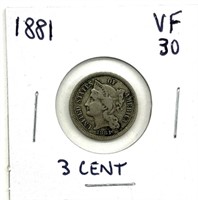 1881 3 Cent Nickel