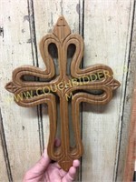 Hand carved Open cut wooden cross