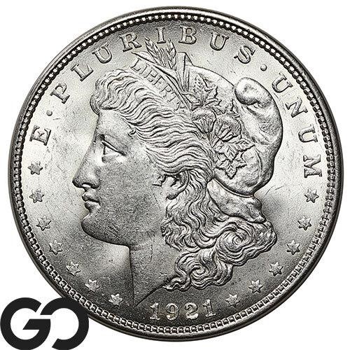 1921-D Morgan Silver Dollar, BU++ Bid: 165 ** Nice