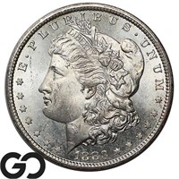 1883-CC Morgan Silver Dollar, Sharp and Semi-PL