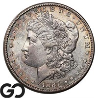 1887-S Morgan Silver Dollar, BU Bid: 155 * Semi-PL