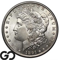 1891-S Morgan Silver Dollar, BU+ Bid: 140