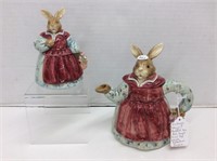 Otagirl Rabbit Teapot, Covered Sugar Bowl