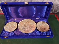 QUALITY SET OF SILVERPLATE REPOUSSE BOWLS