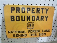 METAL PROPERTY BOUNDRY SIGN