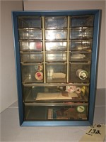 VINTAGE SEWING BOX, THREAD, AND MORE