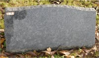 Granite headstone: 37"W x 10"D x 16"H