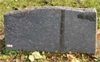 Granite headstone: 37"W x 10"D x 16"H