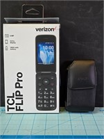 Verizon TCL Flip Pro cell phone with case