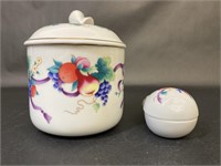 Germaine Monteil Porcelain Jar, Pear Shaped Box