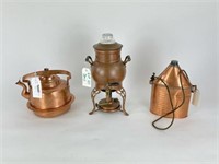 Copper Tea Kettle, Coffee Urn & Canteen
