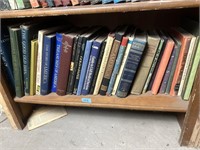 Entire Shelf Of Antique Books