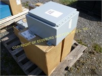 (3) SMALL GRAY METAL BOXES