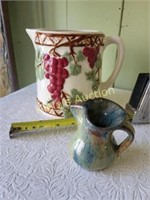 Vintage Pitchers & Mini Nc Pottery  lot of 2