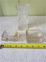 Master Salt Cellars & Crystal Bud Vase