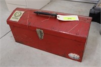 Metal Tool Box & Wrenches