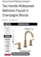 Delta Nicola Lavatory Faucet-Champagne Bronze