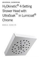 Delta Square 4-Setting Showerhead-Chrome 52484PR