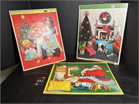 Vtg Children's Christmas Puzzles