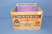 Drambuie Wooden Crate With Vintage Records