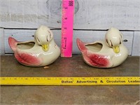 Vntg 1950's duck planters